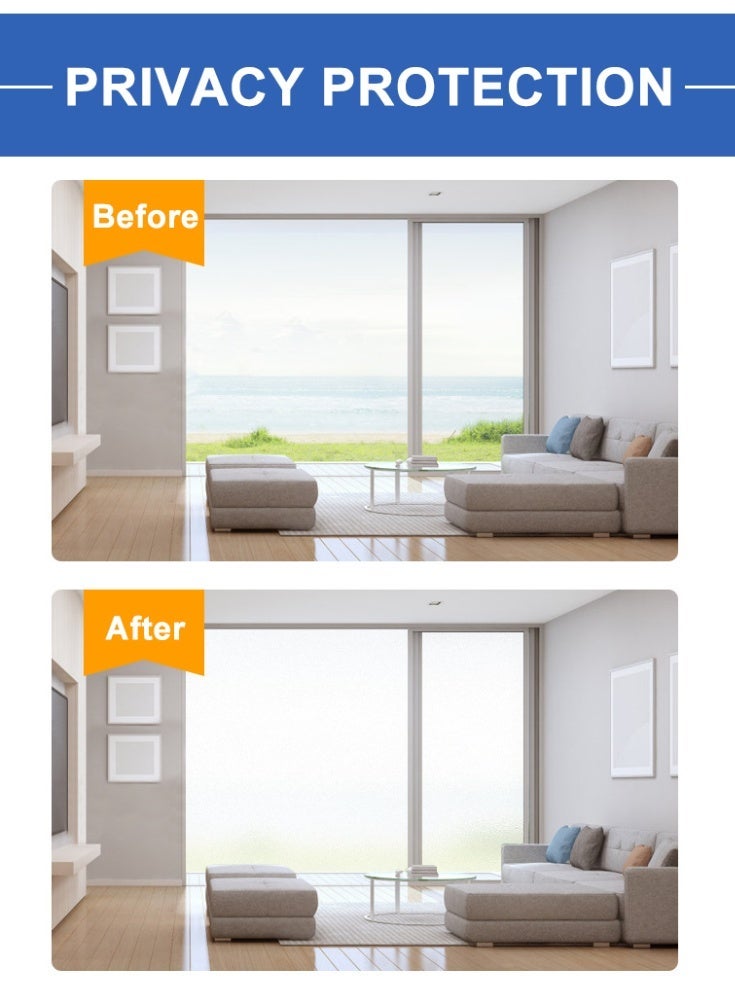 بمعنى سحر بمعنى حديقة أفلام خصوصية للنوافذ، ملصقات نوافذ 50×200 سم، ملصقات نوافذ ثابتة غير لامعة، ملصقات نوافذ غير لاصقة، ملصقات أغطية أبواب للتحكم في الحرارة وحجب أشعة الشمس والأشعة فوق البنفسجية، أغطية زجاجية للمنزل والحمام وغرفة النوم والمكتب - Image 3